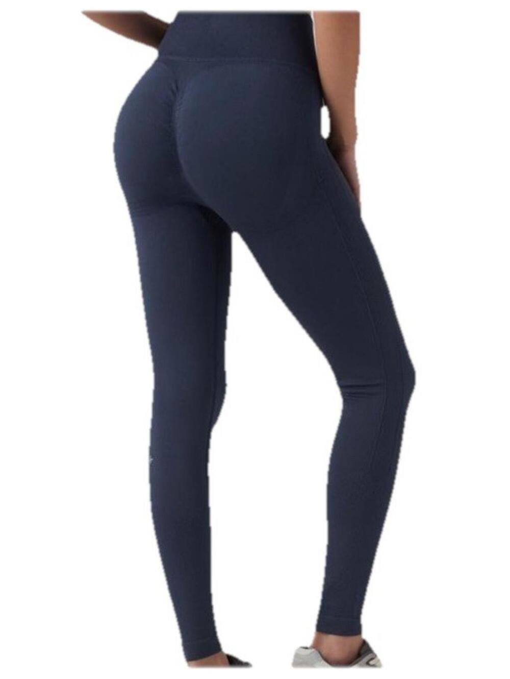 Halara High Waisted Butt lift Tummy Control 7/8 Yoga Leggings Navy L neural
